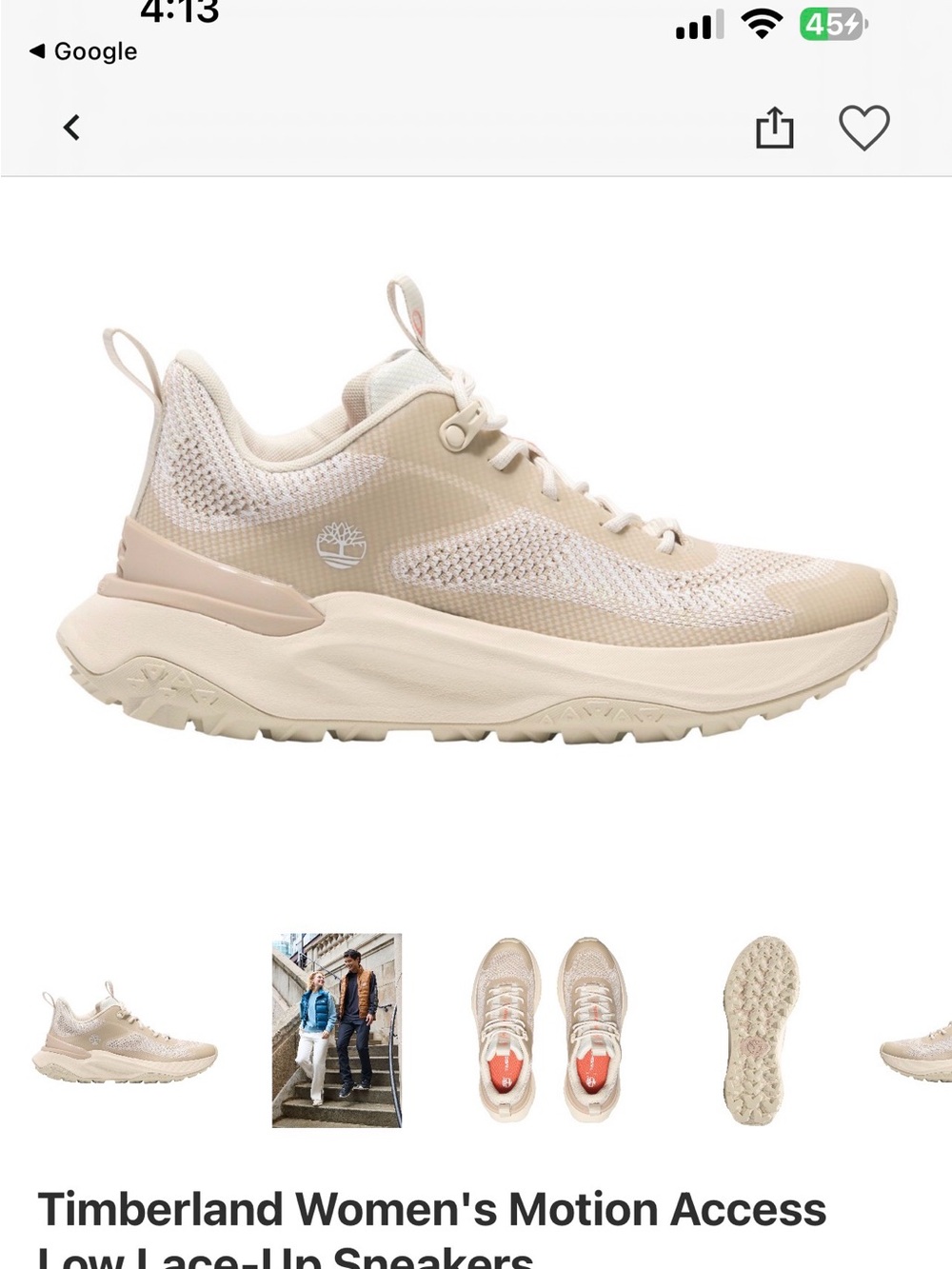 Timberland Women’s Motion Access Low Sneakers — Sand/Beige NEW